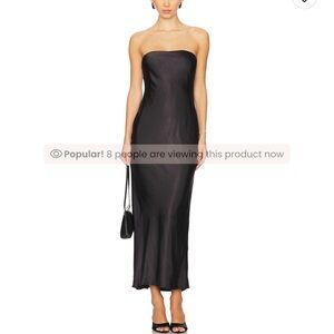 Revolve Emma strapless maxi dress in black.